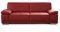 CAVADORE 3,5-Sitzer Ledersofa Corianne / Großes Echtleder-Sofa im modernen Design / Mit verstellbaren Armlehnen / 248 x 80 x 99 / Echtleder rot