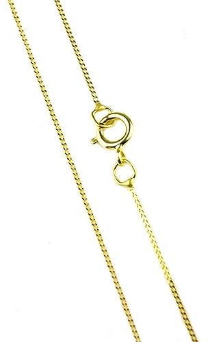 Arranview Jewellery 9ct Yellow Gold 0.5mm Diamond Cut Curb Chain 18/45cm