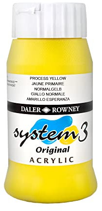 Daler Rowney System 3 – Peinture Acrylique 500 ML Jaune Primaire