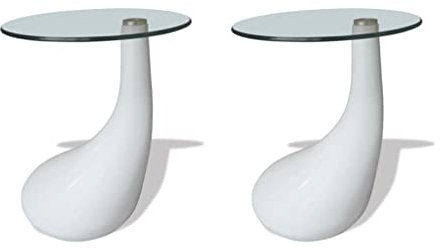 vidaXL 2 x Design Couchtisch Glastisch