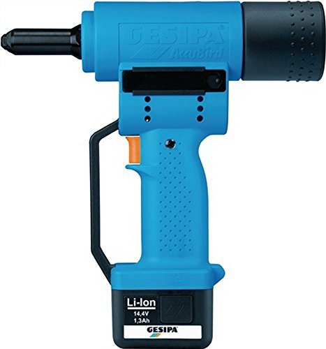 Gesipa Blindnietgerät Accu Bird mit Aufbewahrungsbox (mit 1 Akku, 14,4 V, Li-Ion, verbesserte Standzeit) 1434898