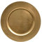 Kaemingk Dekoteller Platzteller Weihnachtsteller Adventsteller Plätzchenteller Nikolausteller Weihnachten gold, Kunststoff, Rund, Ø 33 cm, Einfarbig, Einstückig, Dinnerplate, Teller