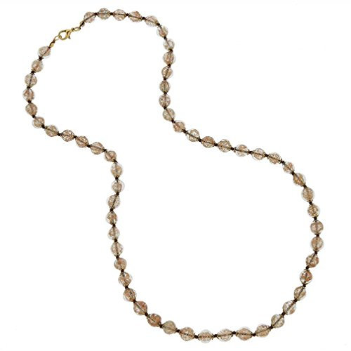 GlassOfVenice Murano Glass Sommerso Long Necklace - Champagne