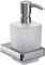 EMCO Trend Seifenspender für Flüssigseifen, Glas satiniert, Inhalt 155ml, Badaccessoires, Wandmontage, 22100101, Grau