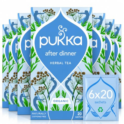Pukka Tea After Dinner Organic Herbal Tea (6 x 20 Teabags)