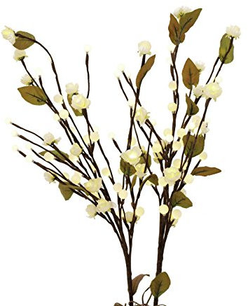 Euro Palms 83330310 Kamelien-Bogen mit LEDs, 50 cm, weiß