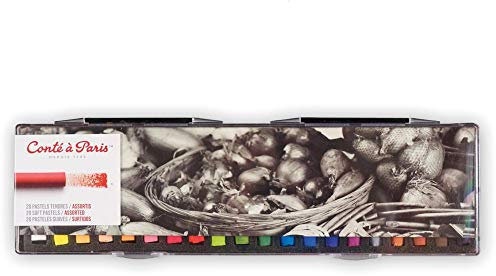 Conté a Paris 50208 Künstlerkreide (Weiche Pastelle, verschieden Farben) 20er Set
