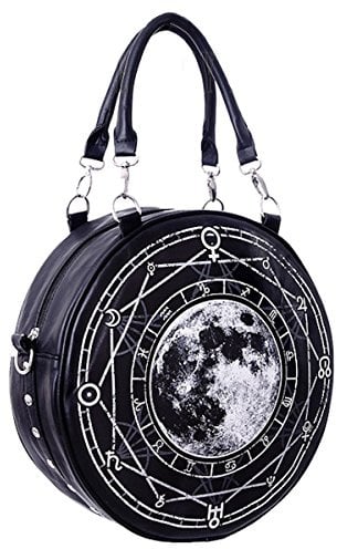 Dark Dreams Gothic Steampunk Mond Sternzeichen Umhängetasche Tasche Luna schwarz