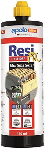 Apolo Mea 410Eysf - Taco Químico Epoxy Sin Estireno Tipo Resifix 410 Ml Con 1 Cánula, 1 Unidad