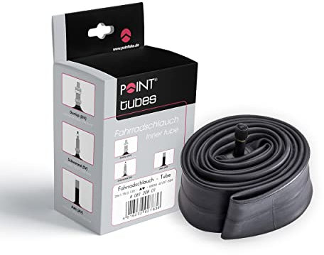 Point Fahrradschlauch ETRTO 62-203- Ventil DV, schwarz, 12.5x2 1/4, 08120001