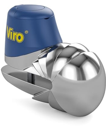 Viro | Armadillo, Bloccadisco Moto e Scooter Anti-Morsa con Diametro Asta 10 mm, Finitura Cromata, Chiusura a Scatto