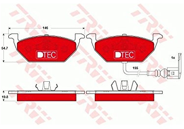 Trw GDB1386DTE - Brake Pad Set, disc brake