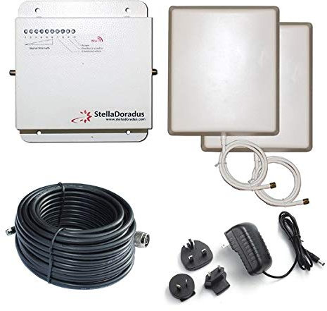 Repetidor amplificador 800 MHz 4G LTE 1000 m² estrella Doradus