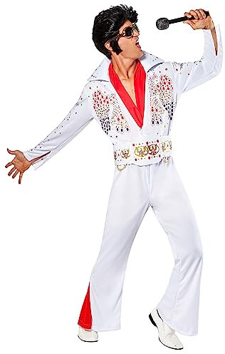 Rubie's Offizielles Deluxe-Elvis-Kostüm für Erwachsene, Kostüm für Erwachsene, Größe L Halloween