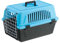 Ferplast Transportbox Katze, Hundetransportbox kleine Hunde und Katzen bis 5 kg, Tür aus plastifiziertem Eisen, Lüftungsschlitze, 32,5x48xH 29 cm, Hartschalen Transportbehälter Atlas 10 EL, Hellblau