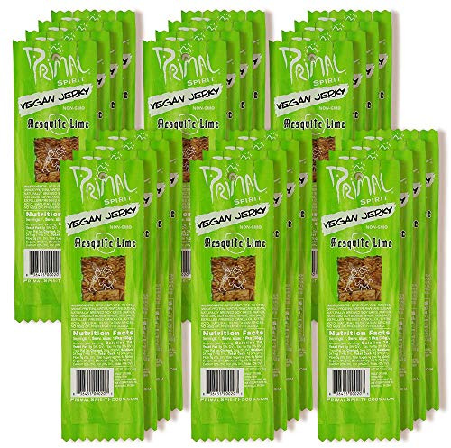Primal Spirit Meatless Jerky Strip Mesquite Lime 28 g (Pack of 24)