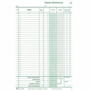 RNK Formularbuch Kassenbuch A4 2x50 Blatt nummeriert