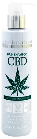abril et nature - Professionelles Detox-Haarshampoo CBD - Für Stressbelastetes Haar - Entspannt, Belebt und Reinigt - Frische- und Stressabbau-Effekt - Cannabis-Extrakt - Vegan - 250 ml