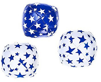 Eureka-Acrobat 52475062 - Jonglierbälle Junior, Outdoor Spielgerät, 80 g, 3 Stück, weiß/blau