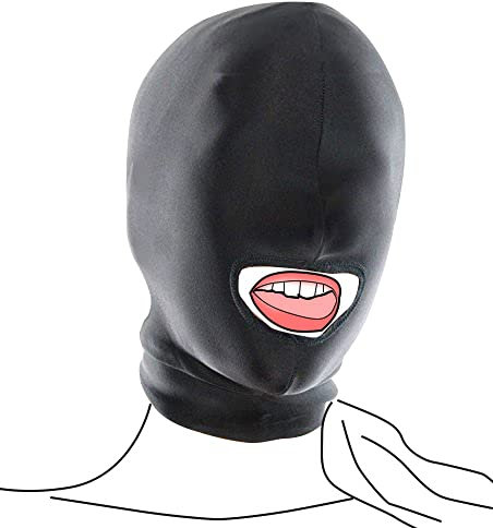 Xocity Kopfmaske Bondage Fetisch SM Sex Spielzeug Maske (1-Loch Haube)