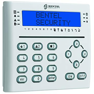 Bentel T-WHITE Tastiera LCD Bianca con Lettore di Prossimità e 3 Terminali I/O Programmabili