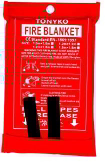 TONYKO Fiberglass Fire Blanket for Emergency Surival, Flame Retardant Protection and Heat Insulation with Various Sizes (39.3×39.3 inches)