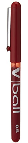 Pilot Vball 5 Liquid Ink Rollerball 0.5 mm tip (Box of 12) - Red