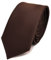 TigerTie Herren Krawatte 6 cm schmale Satin Tie in braun dunkelbraun schokoladenbraun einfarbig uni Business, festliche Veranstaltungen und Freizeit