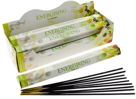 STAMFORD INC. 37115 Energising Incense Sticks, 20 Sticks x 6 Packs