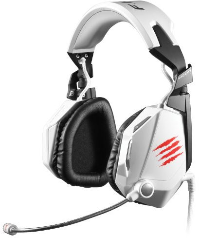 Mad Catz F.R.E.Q.5 Casque Gaming avec microphone pour PC et MAC - Blanc glossy