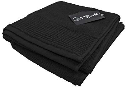 St. Barth Duschtuch 100% Baumwolle, 380 g/m², 70 x 140 cm, schwarz