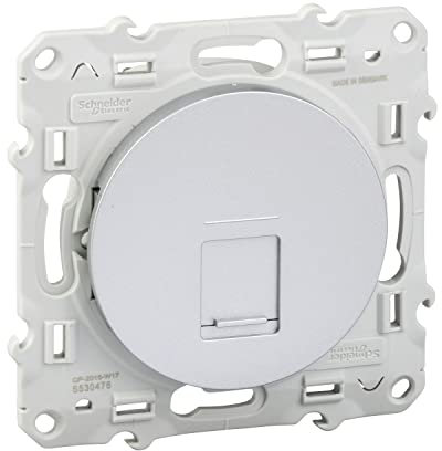 Schneider Electric S530476 Odace, prise RJ45, Grade 3 (Multimédia), Cat.6 STP, Alu Odace, prise RJ45 Alu, grade 3 (multimédia) cat. 6 STP, à vis