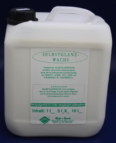 Wasserrose® 5 Liter Wasserrose Selbstglanzwachs Bodenwachs ohne Polieren