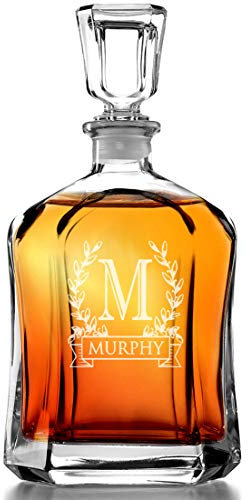 Bormioli Rocco Capitol Decanter 23.75 Oz - Engraved Monogram Personalized