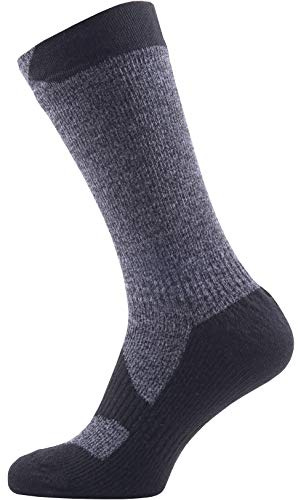 SEALSKINZ Socks Walking Mid, Dark Grey Marl/Black, S, 11116170300110
