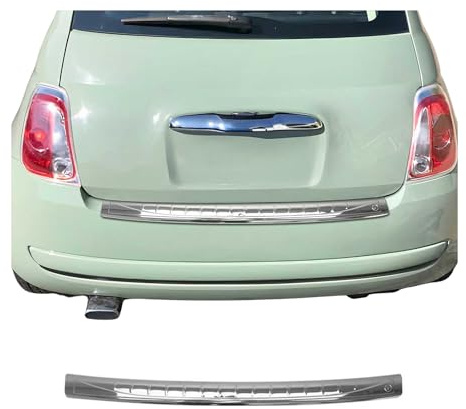 OMAC Ladekantenschutz für FIAT 500 / 500C 2007-2024 Edelstahl Chrom | Stoßstangenschutz, fahrzeugspezifische Passform