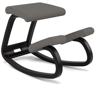 Variable, Original Kniestuhl, Design von Peter Opsvik - Schwarz/Grau, Profitieren Sie von Einer 10-jährigen Garantie