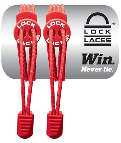 LOCK LACES - Lacets Élastiques Sans Nœud - Autobloquant Sans Laçage - Sport, Running, Triathlon - Adulte et Enfant - 1 paire