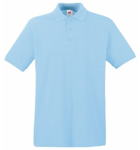 Fruit of the Loom Men's Polo Shirt - Blue - XXX-Large