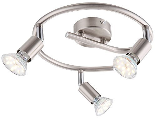 3-flammige 9W LED Deckenlampe Spot Rondell Leuchte Esszimmer Küche Globo Matrix 57991-3