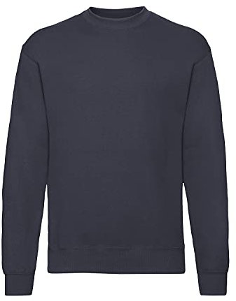 Fruit of the Loom Herren Set In Sweat Sweatshirt, Blue (Deep Navy), Large