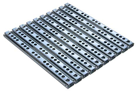 Gedotec® 5 paires de rails de tiroirs à coulisse 17 mm – en acier galvanisé – coulisse à sortie partielle – capacité 12 kg – longueur : 182-342 mm – qualité certifiée