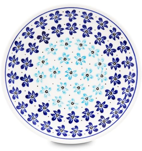 Bunzlauer keramik Teller Ø19,5 cm – flacher Frühstücksteller, Essteller, Speiseteller, Kuchenteller (Dekor 1111)