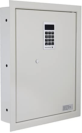 Protex Safe Electronic Keypad Wall Safe (PWS-1814E), Burglary Resistant wall safe, digital electronic locking system, velvet interior, automatic door opening, 2 Removable shelves