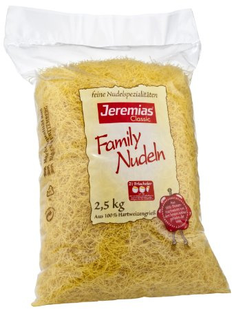 Jeremias Fadennudeln, Family Frischei-Nudeln, 1er Pack (1 x 2.5 kg Beutel)
