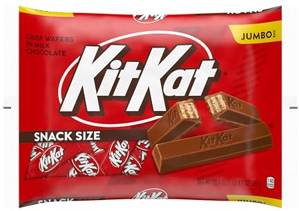 KIT KAT Milk Chocolate Wafer Snack Size, Candy Jumbo Bag, 20.1 oz