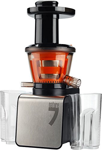 Nature7 SJ250ST Slow Masticating Juicer with Large Hopper Opening and Easy Cleaning