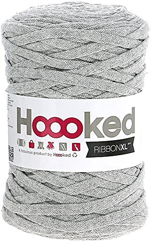 Hoooked RibbonXL Silbergrau, Silberfarben, 120 metres