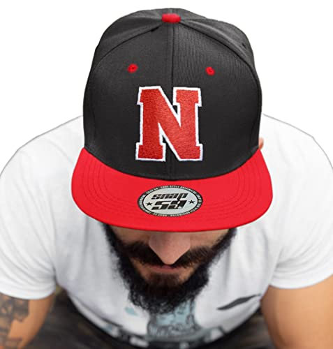 4sold ABC Rot Schwarz Cap Snapback Cappy Caps Mütze Aufschrift Beanies Basecap CRO (N)