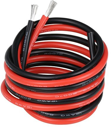BNTECHGO 12 Gauge Silicone Wire 20 feet [10 ft Black And 10 ft Red] High Temperature Resistant Soft and Flexible 12 AWG Silicone Wire 680 Strands of copper wire